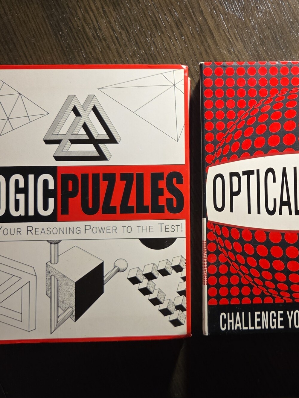 Logic Puzzles and Optical Illusions Book Set (2 Books)